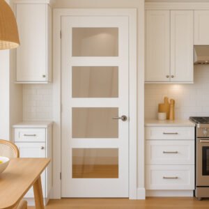 Coventry White Primed Shaker Door - Clear Glass