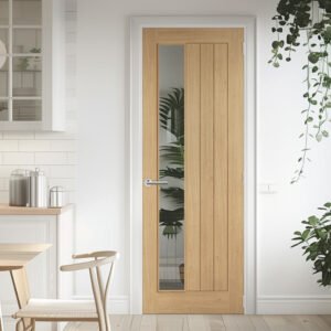 Belize Internal Door - Offset Glazed - Unfinished