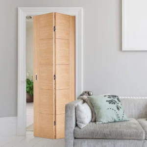 Vancouver Flush Oak Bifold Internal Door - Prefinished