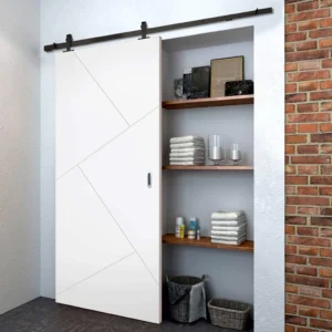 Black Sliding Track & Door - Dover Flush Door
